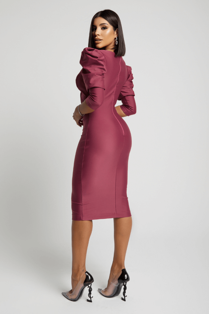 Vestido Chanel Tubinho Manga Bufante Francesa
