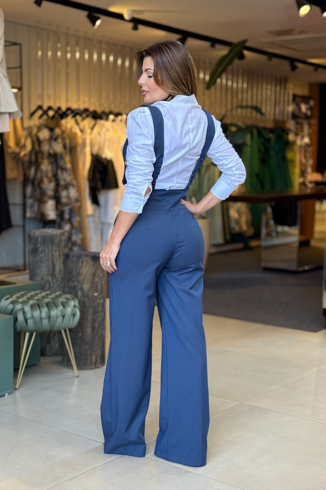 Salopete Pantalona Risca de Giz Cassandra